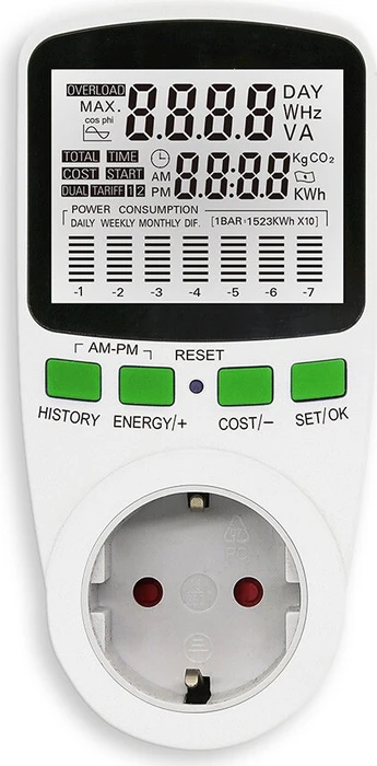 Offgridtec Stromzähler für Steckdose für Balkonkraftwerk Strommesser Echtzeit