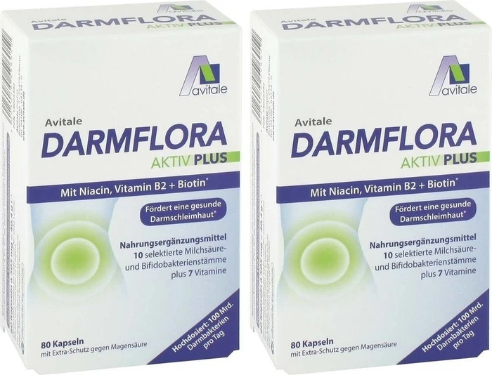 Avitale Darmflora Aktiv Plus Kapseln, 160 Stück (2x 80 Stück)