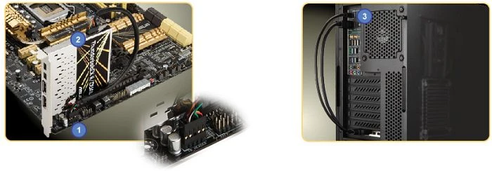 ASUS ThunderboltEX II/DUAL, PCIe 2.0 x4