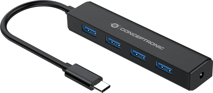 Conceptronic 4 Port USB 3.0 Hub, USB-C 3.0 [Stecker]