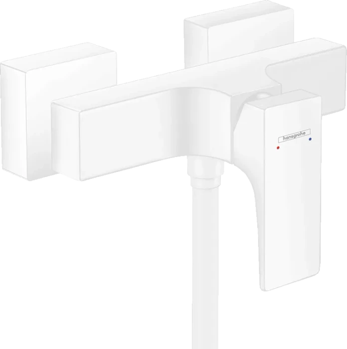 Hansgrohe Metropol Brausemischer Aufputz mit Hebelgriff mattweiß