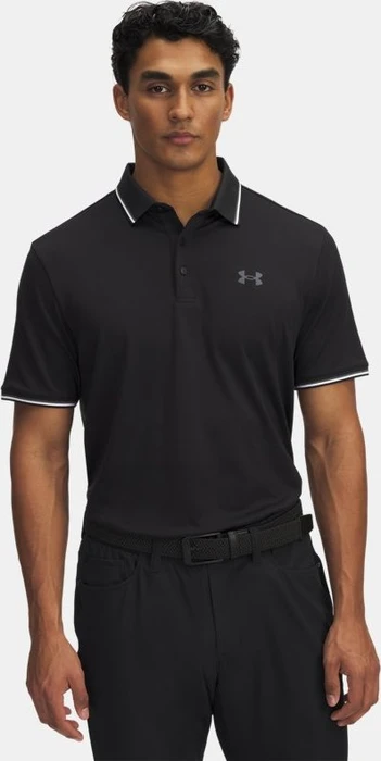 Under Armour Playoff 3.0 Rib Poloshirt kurzarm black/white/castlerock (Herren)