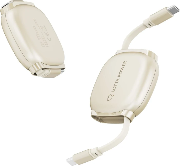 Lotta Power Ausziehbares Ladekabel USB-C 100W sand