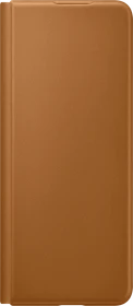 Samsung Leather Flip Cover für Galaxy Z Fold 3 5G Camel