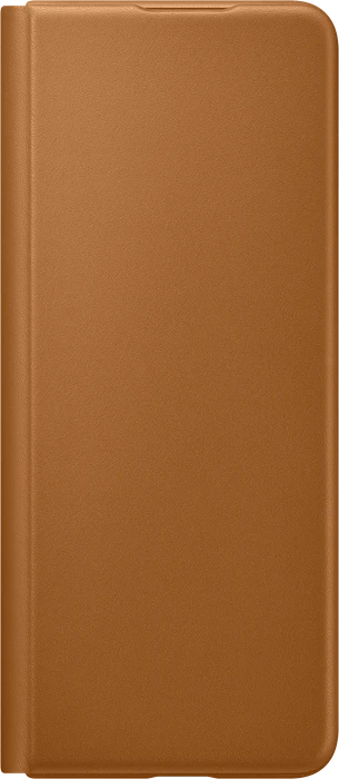 Samsung Leather Flip Cover für Galaxy Z Fold 3 5G Camel