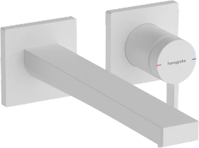 Hansgrohe Tecturis E Einhebel-Waschtischmischer Unterputz für Wandmontage EcoSmart+ mit Auslauf 22.5cm mattweiß
