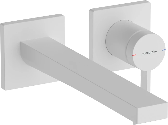 Hansgrohe Tecturis E Einhebel-Waschtischmischer Unterputz für Wandmontage EcoSmart+ mit Auslauf 22.5cm mattweiß