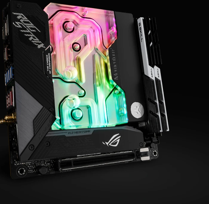 EK Water Blocks Quantum Line EK-Quantum Momentum² ASUS ROG Strix X570-I Gaming D-RGB Monoblock, Nickel, Acryl