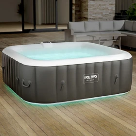Arebos Tenerife Whirlpool quadratisch 185x185cm