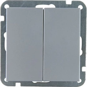 uniTEC MELBOURNE Serie 703 Doppel-/Wechselschalter, silber