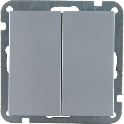 uniTEC MELBOURNE Serie 703 Doppel-/Wechselschalter, silber