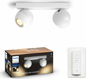 Philips Hue White Ambiance Buckram 2-flammig weiß