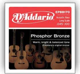 D'Addario Phosphor Bronze Acoustic Bass, Long Scale