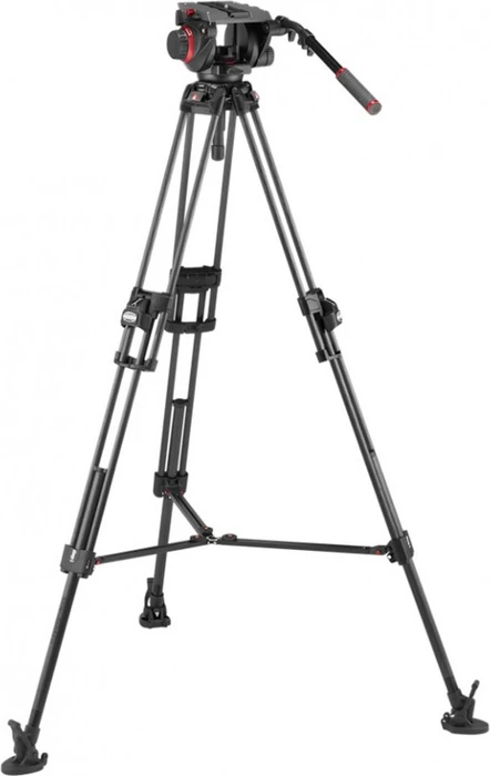 Manfrotto MVK509TWINFC Videokopf 509 mit Stativ 645 Fast Twin Carbon