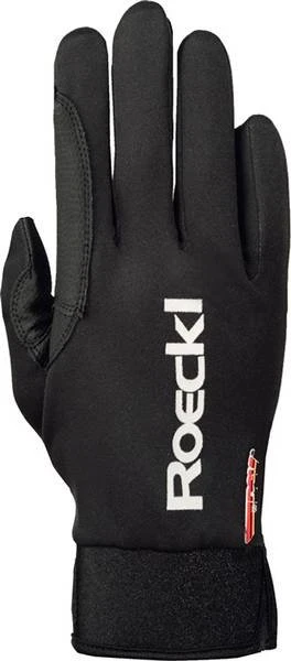 Roeckl Lit Laufhandschuhe schwarz logo