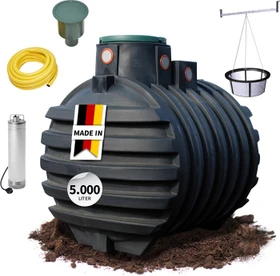 4rain Regenwassertank Mono Garten-Comfort Set 5000l