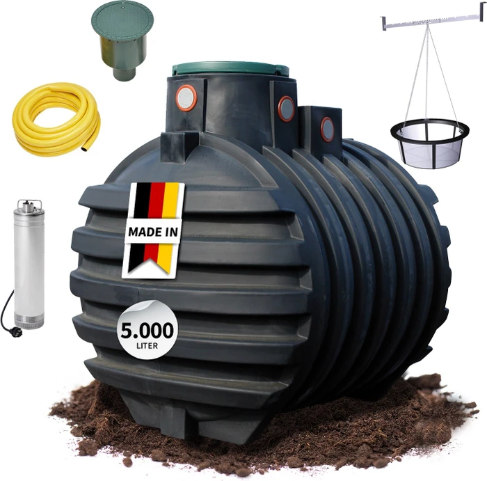 4rain Regenwassertank Mono Garten-Comfort Set 5000l
