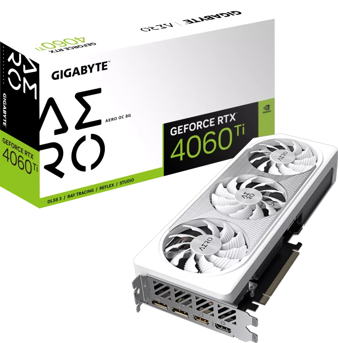 GIGABYTE GeForce RTX 4060 Ti Aero OC 8G, 8GB GDDR6, 2x HDMI, 2x DP