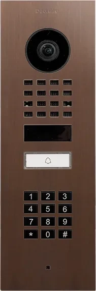 DoorBird D1101KV IP Video Türstation mit 1 Ruftaste, Keypad Modul, Baubronze, Unterputz