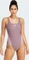 adidas 3-Streifen Badeanzug shadow fig/pink spark (Damen) Vorschaubild