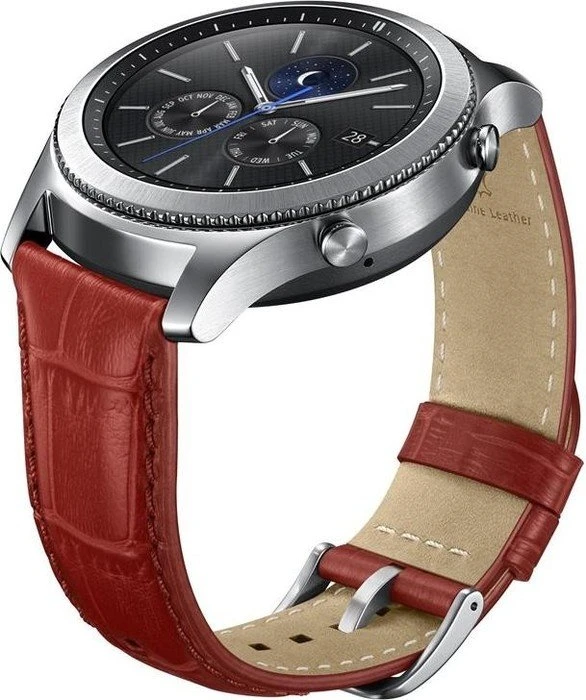 Samsung Lederarmband Alligator Grain für Samsung Gear S3 rot