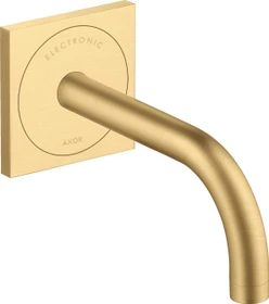 Hansgrohe Axor Uno elektrische Waschbeckenarmatur 165 mit Temperaturvoreinstellung und Netzanschluss brushed gold optic