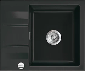 systemceram Genea 60 Einbau Becken reversibel mit Ablauffernbedienung nigra