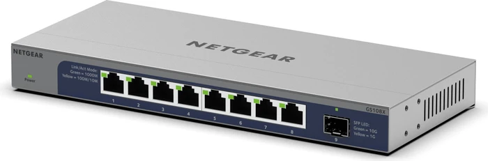 Netgear GS100 Desktop Gigabit Switch, 8x RJ-45, 1x SFP+