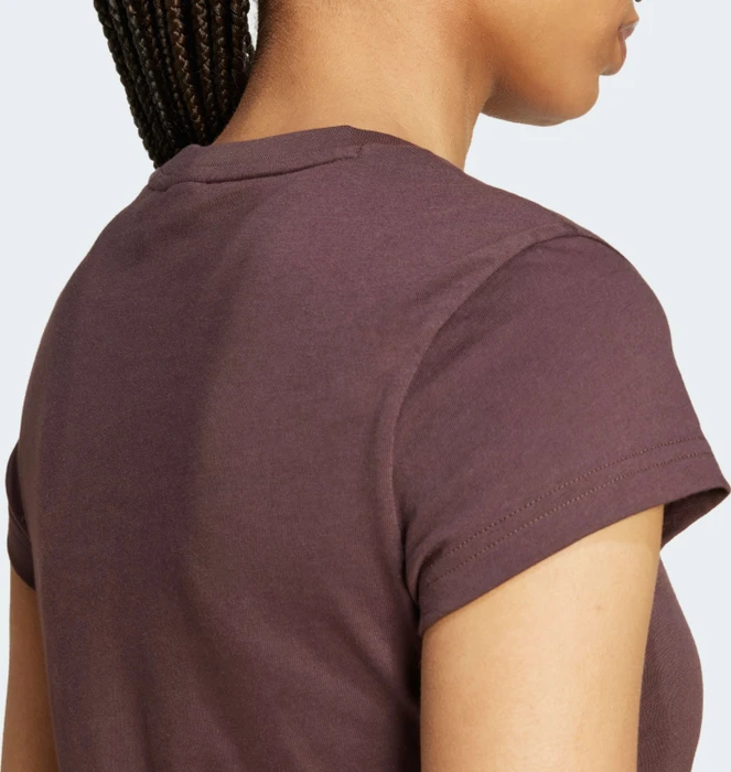 adidas Essentials Slim T-Shirt kurzarm shadow brown (Damen)