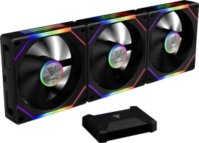 Gamdias Aeolus P2-1203U, schwarz, LED-Steuerung, 120mm, 3er-Pack