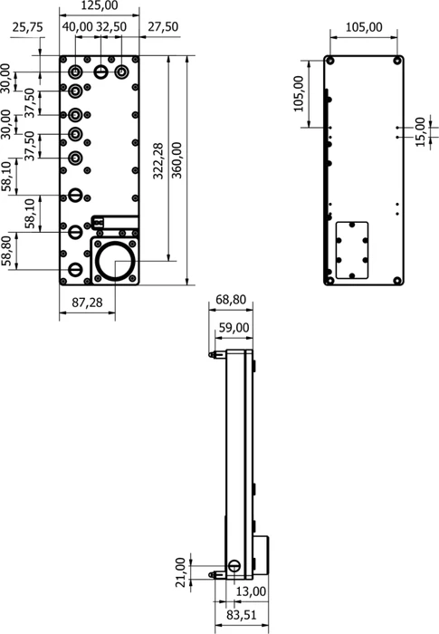 Alphacool Core Distro Plate 360 Links VPP/D5, Verteilerplatte
