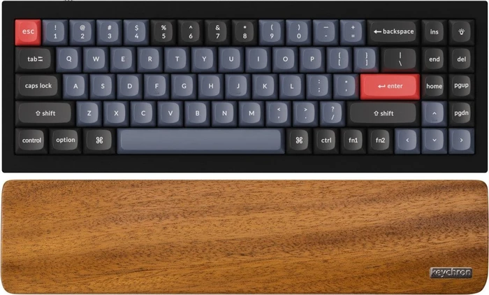 Keychron PR23 Wooden Palm Rest für Keychron Q7, Handballenauflage (Tastatur), braun