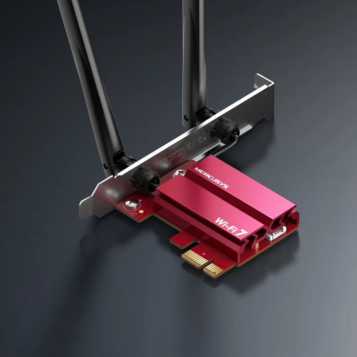 Mercusys WLAN-Adapter, Wi-Fi 7, BE6500, 2.4GHz/5GHz/6GHz WLAN, Bluetooth 5.4, PCIe x1
