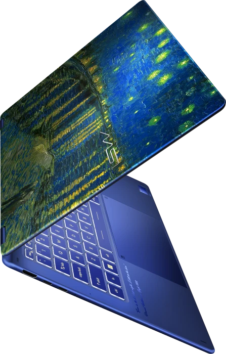 MSI Prestige 14 Flip AI+ Starry Night Over the Rhone-273N, Star Blue, Core Ultra X9 378H, 32GB RAM, 1TB SSD, DE, Vincent van Gogh Edition