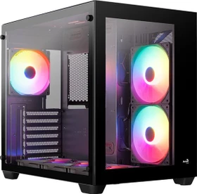 AeroCool Dryft [V1], Lüfter LED Fixed RGB, Glasfenster (ACCM-ES01063.11 / Dryft-BK-v1)