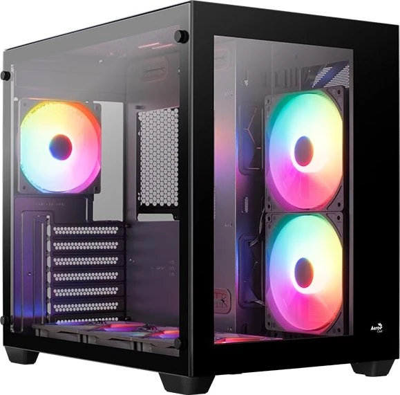 AeroCool Dryft [V1], Lüfter LED Fixed RGB, Glasfenster