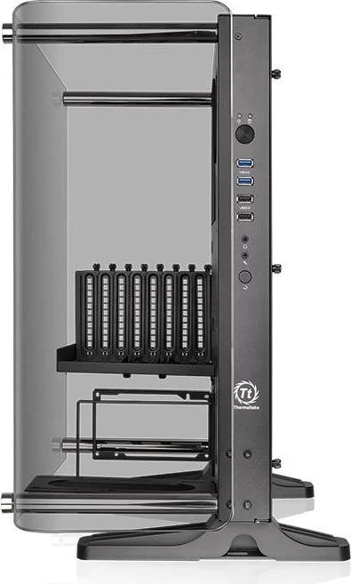 Thermaltake Core P3 Tempered Glass Curved Edition schwarz, Glasfenster