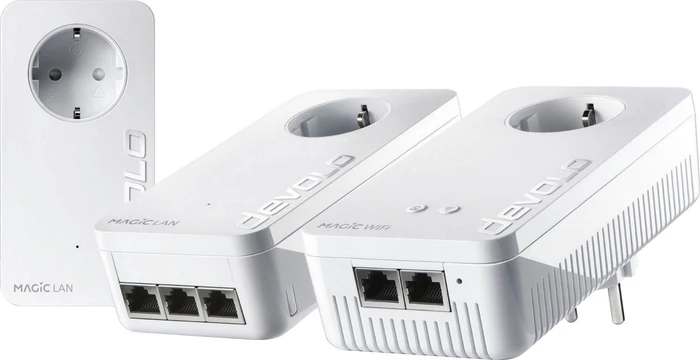 devolo Magic 2 WiFi Streaming Kit, Powerline/WLAN-Access Point und 2x Powerline-Adapter Set, 3er-Bundle