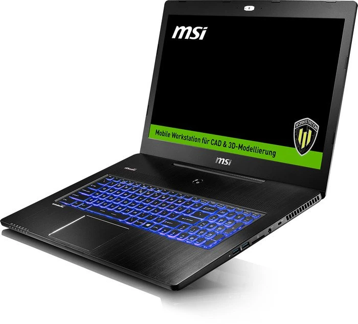 MSI WS72-6QJ16H21, Core i7-6700HQ, 16GB RAM, 256GB SSD, 1TB HDD, Quadro M2000M, DE