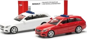 Herpa MiniKit Mercedes-Benz C-Klasse Kombi mit Warnbalken, 2 Stück