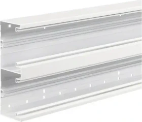 Hager Brüstungskanal-Unterteil frontrast BRA 68x210mm OT 2x80mm aus Alu verkehrsweiß