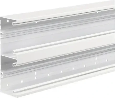 Hager Brüstungskanal-Unterteil frontrast BRA 68x210mm OT 2x80mm aus Alu verkehrsweiß