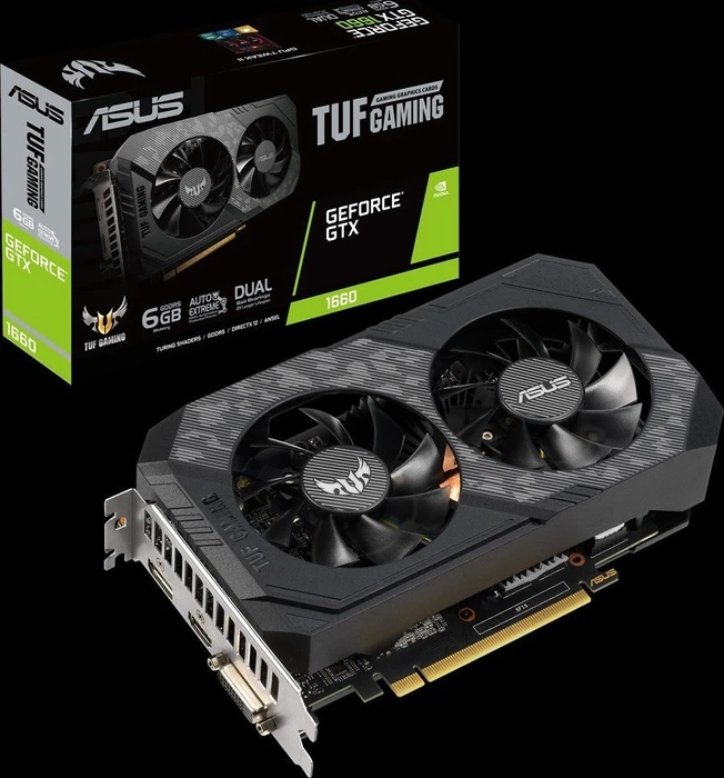 ASUS TUF Gaming GeForce GTX 1660, TUF-GTX1660-6G-GAMING, 6GB GDDR5, DVI, HDMI, DP