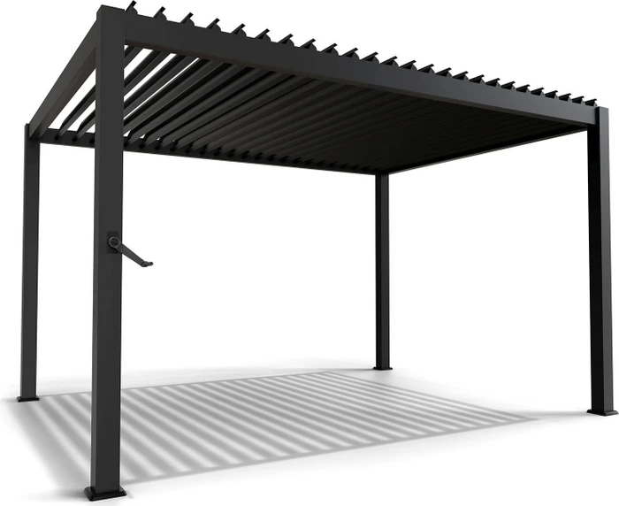 Juskys Tahiti Pergola mit Lamellendach 3x4m anthrazit
