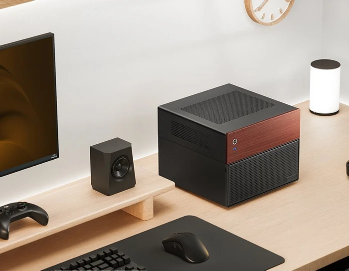 Jonsbo N4 Black, schwarz/braun