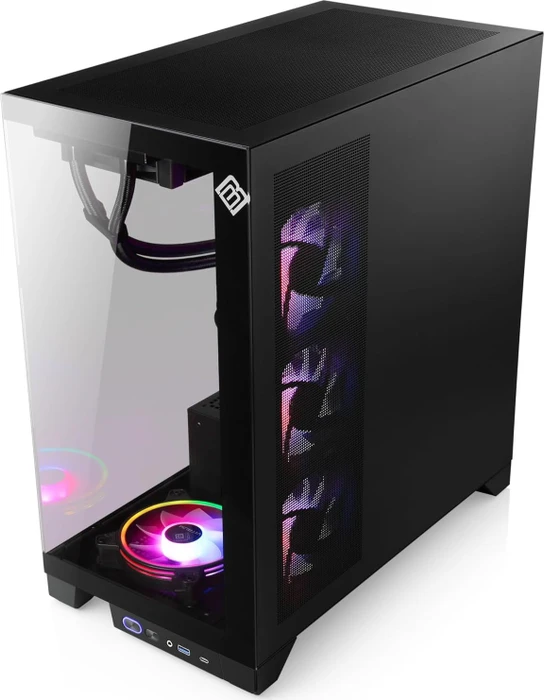 CSL-Computer Vitrum Pro, schwarz, Glasfenster