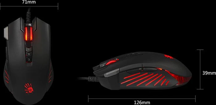 A4Tech Bloody V9M 2-Fire Gaming Mouse schwarz, USB