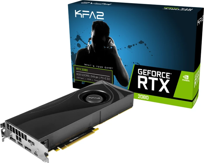 KFA2 GeForce RTX 2080, 8GB GDDR6, HDMI, USB-C, 3x DP