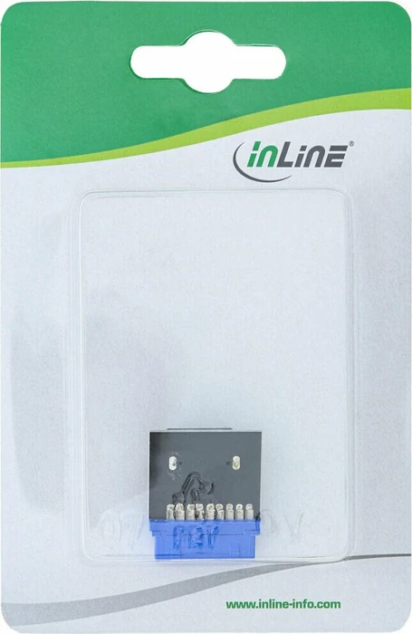 InLine USB 3.0 19-Pin auf USB 3.1 20-Pin Key-A Pfostenstecker intern