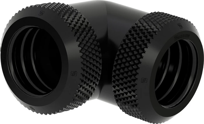 Barrow TWT90KNS-K14 90° Verbinder für 14mm Hard Tubes, schwarz